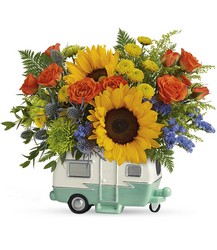 Retro Road Tripper Bouquet from Clifford's where roses are our specialty